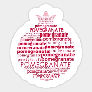 Typographic pomegranate Sticker